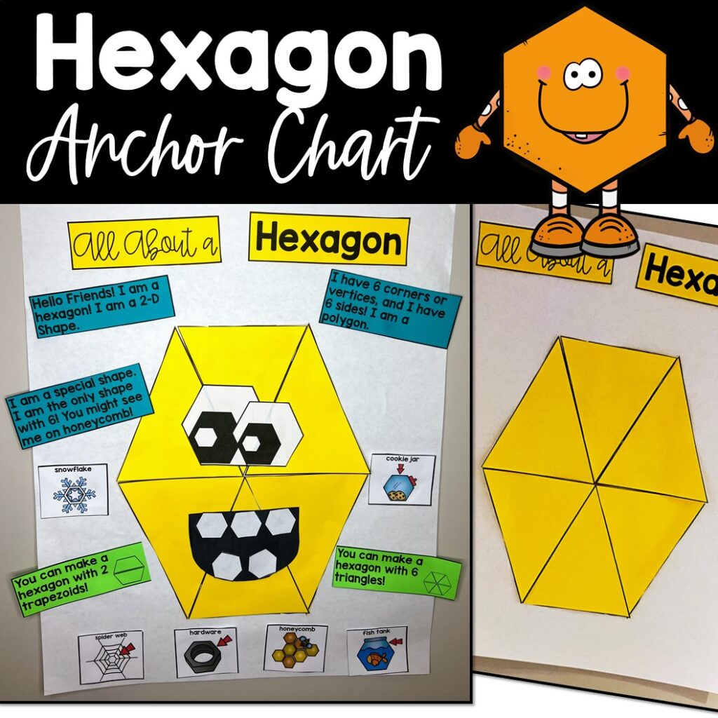 Hexagon Interactive Anchor Chart and Worksheet - Emily Education