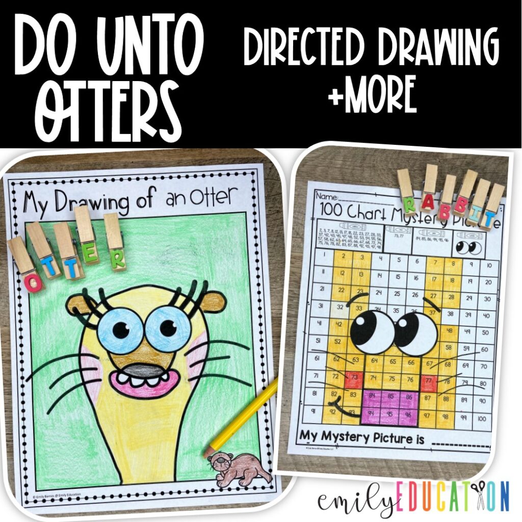 Do Unto Otters Activities Craft, Directed Drawing, Anchor Charts and 