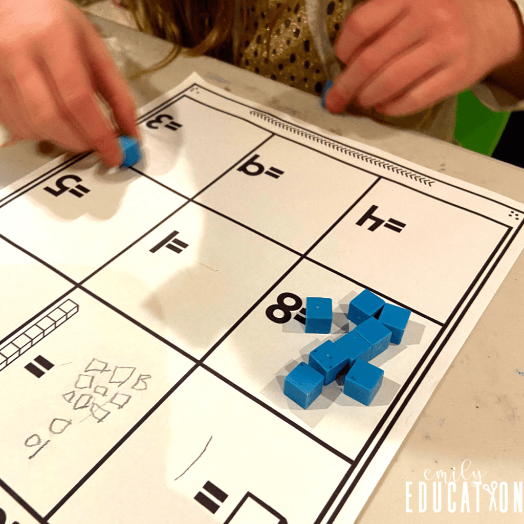 Guided practice with building numbers using blocks is a great way to help students develop an understanding of place value concepts