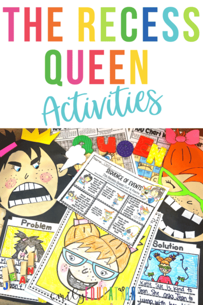 Book based activities for The Recess Queen - a great back to school book