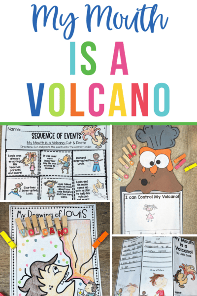 Teach your students about anger and self control with these book based activities for My Mouth is a Volcano