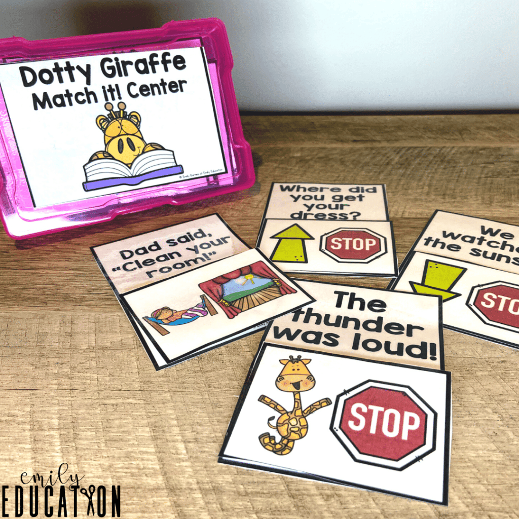 These Dotty Giraffe center task cards are a great way to practice this new strategy