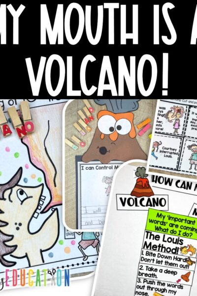 My Mouth is a Volcano book based activities set