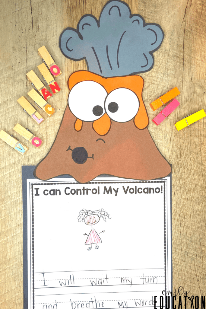 My Mouth is a volcano craft and writing activity
