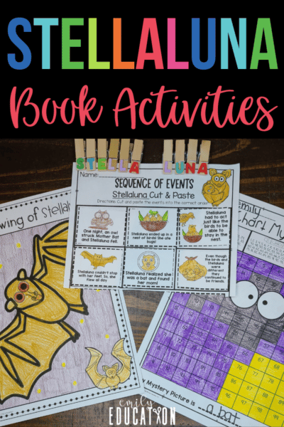 Get these fun, engaging and creative book activities to go along with the book Stellaluna. Students will love them and learn so much!