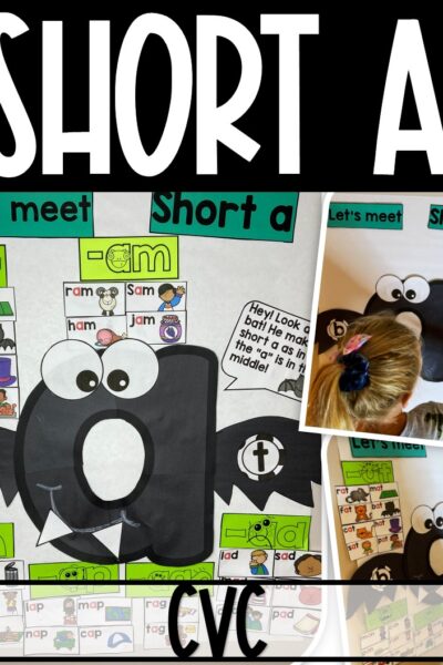 short A anchor chart and activities