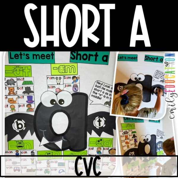 short A anchor chart and activities