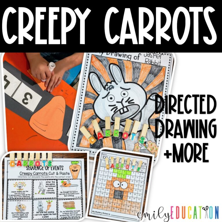 Creepy Carrots Activities, Craft, Directed Drawing and more! Emily