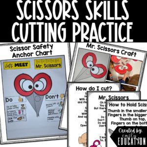 Scissor Skills Cutting Practice Fine Motor Skills Teaching Kids to Cut ...